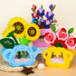 Handmade Montessori Flower Craft Set - DIY Colorful Flowerpot Toys for Kids, Creative Early Learning Gift