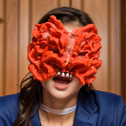 Zombie maske halvt ansikt sopp cosplay Halloween 2025 rekvisitt