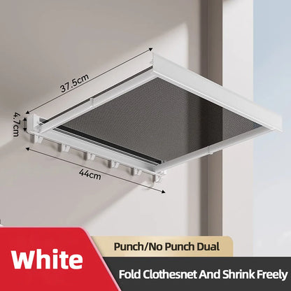 Foldable Clothes Rack Wall Mounted Drying Shelf Fall 2025 Balcony Bathroom Space Saving Corrosion Resistant