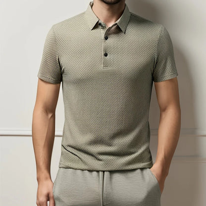 Breathable men's polo shirt – short sleeve, casual summer style, slim fit versatile top