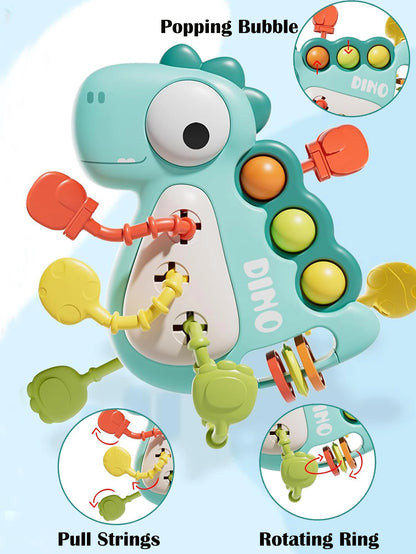 Montessori Dinosaur Pull Toy Newborn Sensory Toys Teether