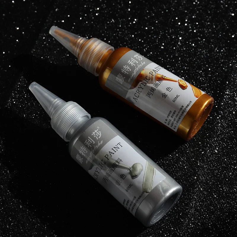Acrylverf set metallic afwerking waterdicht kleurvast voor DIY knutselwerk lente 2026 trend