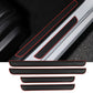 Black Rubber Car Door Sill Scuff Protectors - 4pcs Anti-Scratch Car Accessories