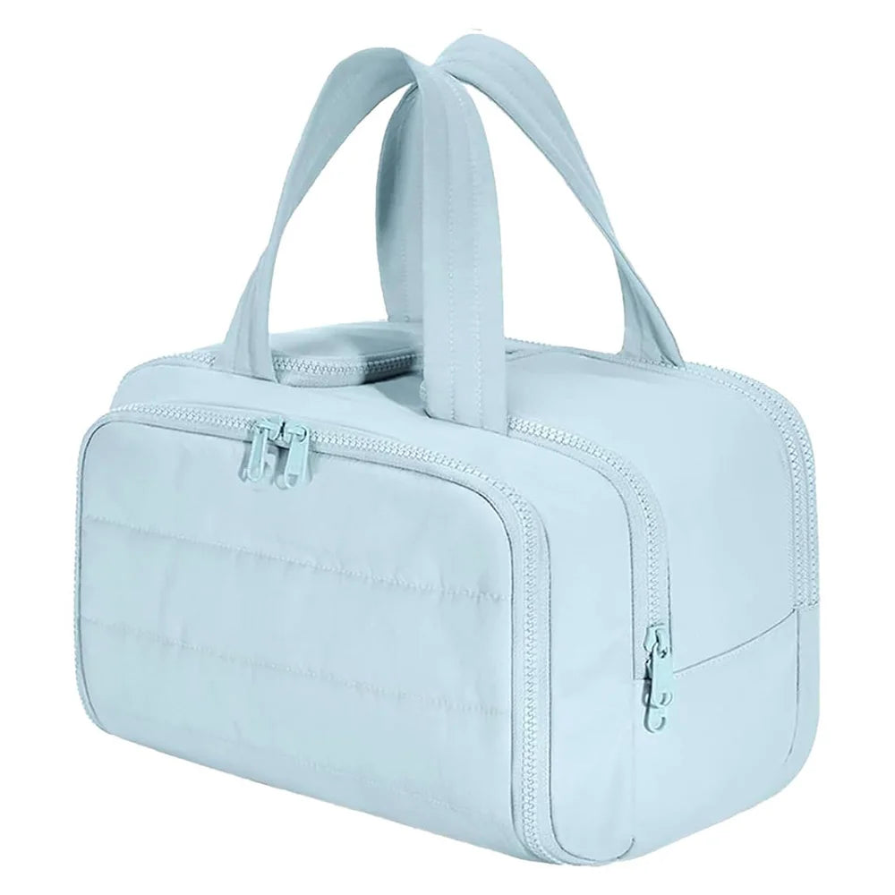 Waterproof women's travel cosmetic bag – large capacity wash bag, bathroom toiletries partition organizer