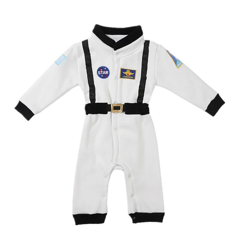 Baby Toddler Astronaut Embroidered Space Suit Jumpsuit Cosplay Costume Long Sleeve Halloween 2026