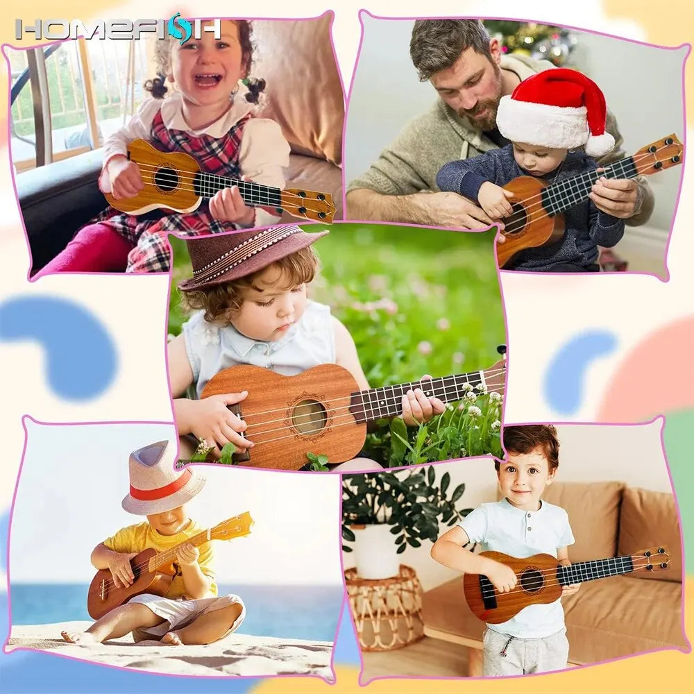 Educational Kids Ukulele Toy - Child-Friendly Guitar for Music Learning, Durable ABS Design, Unisex Gift for Ages 3+  35 cm (13,7 inch)