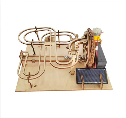 Kit di Puzzle Meccanico 3D in Legno per Corsa di Biglie, Pista a Ingranaggi, Giocattolo STEM, Ritorno a Scuola 2025, Regalo Educativo