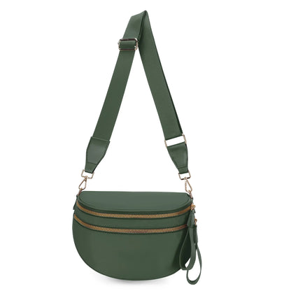 Casual women's checkered fanny pack – large capacity bum bag, adjustable crossbody mommy travel bag