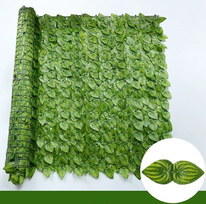 Faux Ivy Privacy Screen Panel - Indoor/Outdoor Green Leaf Garden Decoration for Home and Balcony