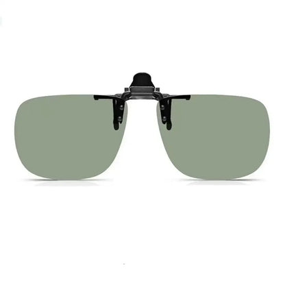 Clip-On Zonnebril Gepolariseerd UV400 Nachtzicht Rijden Bril Vierkante Clip-Ons Anti-Glare Vintage Stijl 2026