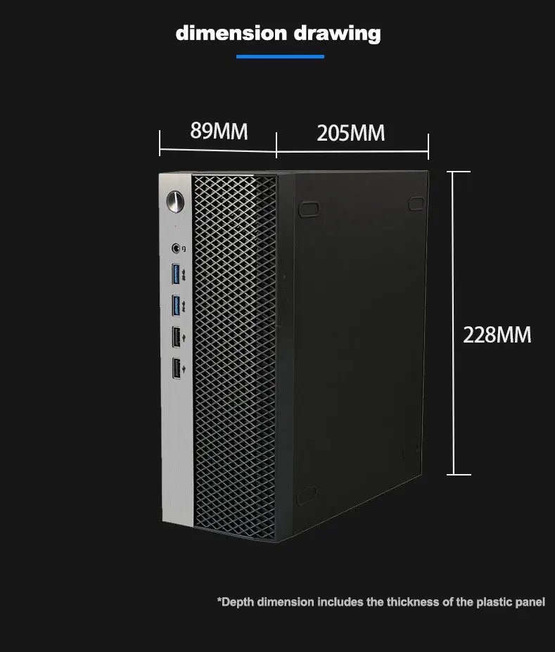 Boîtier Mini ITX HTPC Alimentation 1U Support Maille Compact Théâtre à Domicile