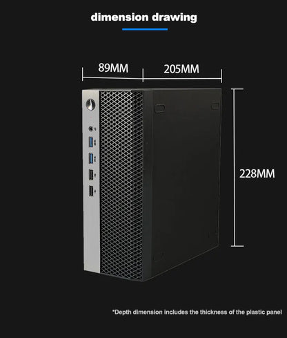 Boîtier Mini ITX HTPC Alimentation 1U Support Maille Compact Théâtre à Domicile