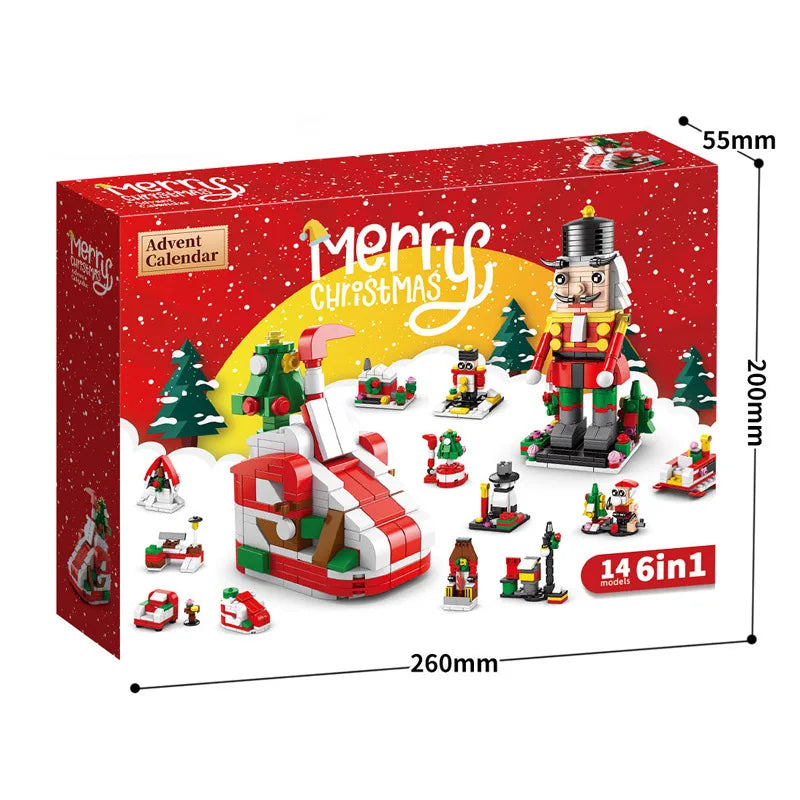 Calendario de Adviento de Bloques de Construcción de Navidad Kit DIY para Niños