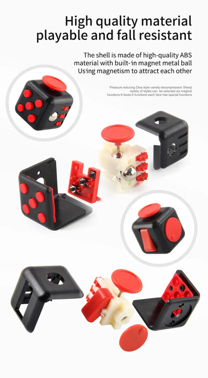 Fidget Cube Stress Relief Toy Sensory Dice For Focus