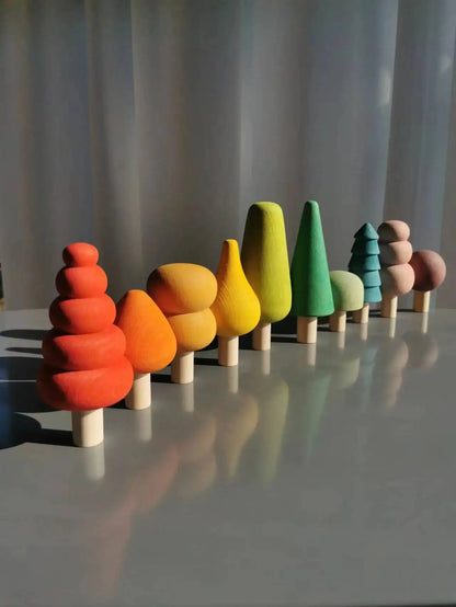 Wooden Building Blocks Pastel Nordic Stacking Play Set Fall 2025 Eco Friendly Imaginative Play Gift