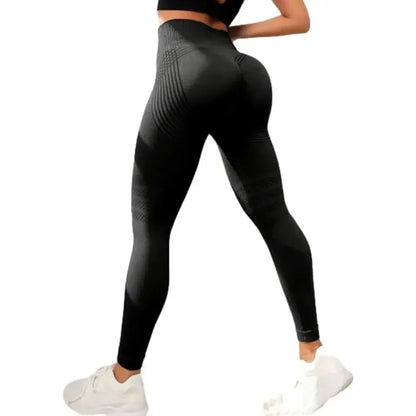 Compressive high-waist women's 3D leggings – seamless, butt-lifting, for gym & yoga