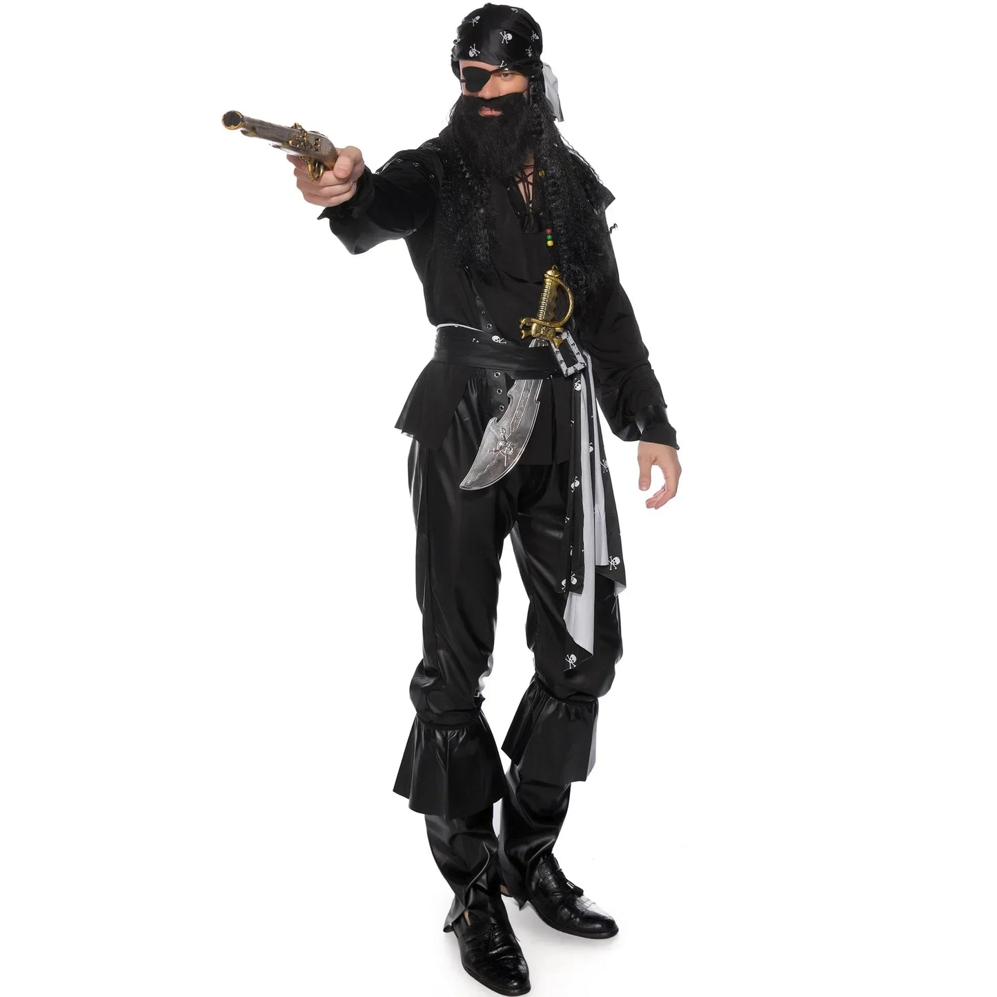 Piratkostyme par sett Halloween karneval cosplay