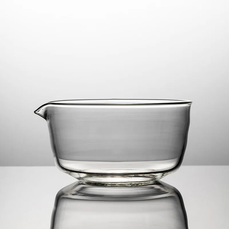 Matcha Mixing Bowl Glass Pouring Spout Japanese Tea