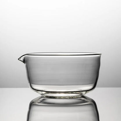 Matcha Mixing Bowl Glass Pouring Spout Japanese Tea