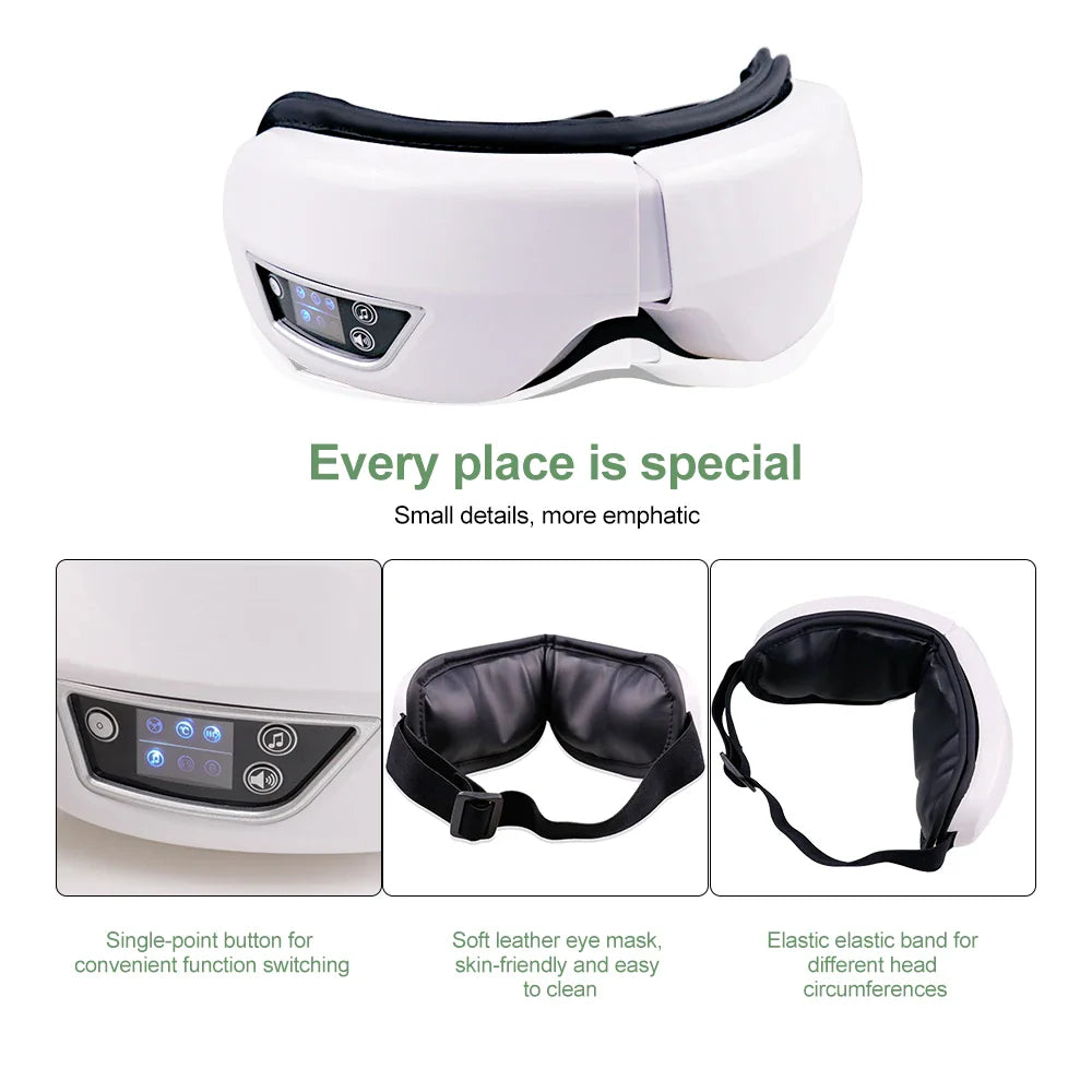 Eye Massager Medium Airbag Compression Bluetooth Music Sleep Aid AI Trending 2026 Wellness Gift