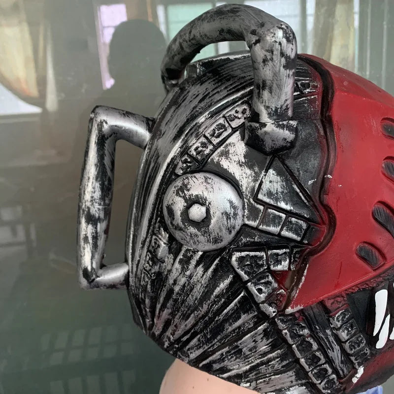 Chainsaw Man Denji latex anime-cosplaymaskerhelm voor heren en volwassenen, Halloween-carnavalaccessoire 2026
