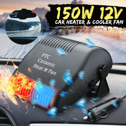 12V Car Heater Fan Portable 150W Defroster Demister Cooler Dryer Winter 2025 Car Accessory