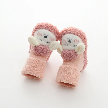 Baby Boys Girls Winter Warm First Walker Cozy Non-Slip Tube Socks Soft Sole Shoes