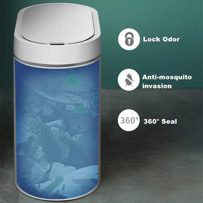 Sensor Trash Can Touchless 8L Kitchen Bathroom Bin Compact