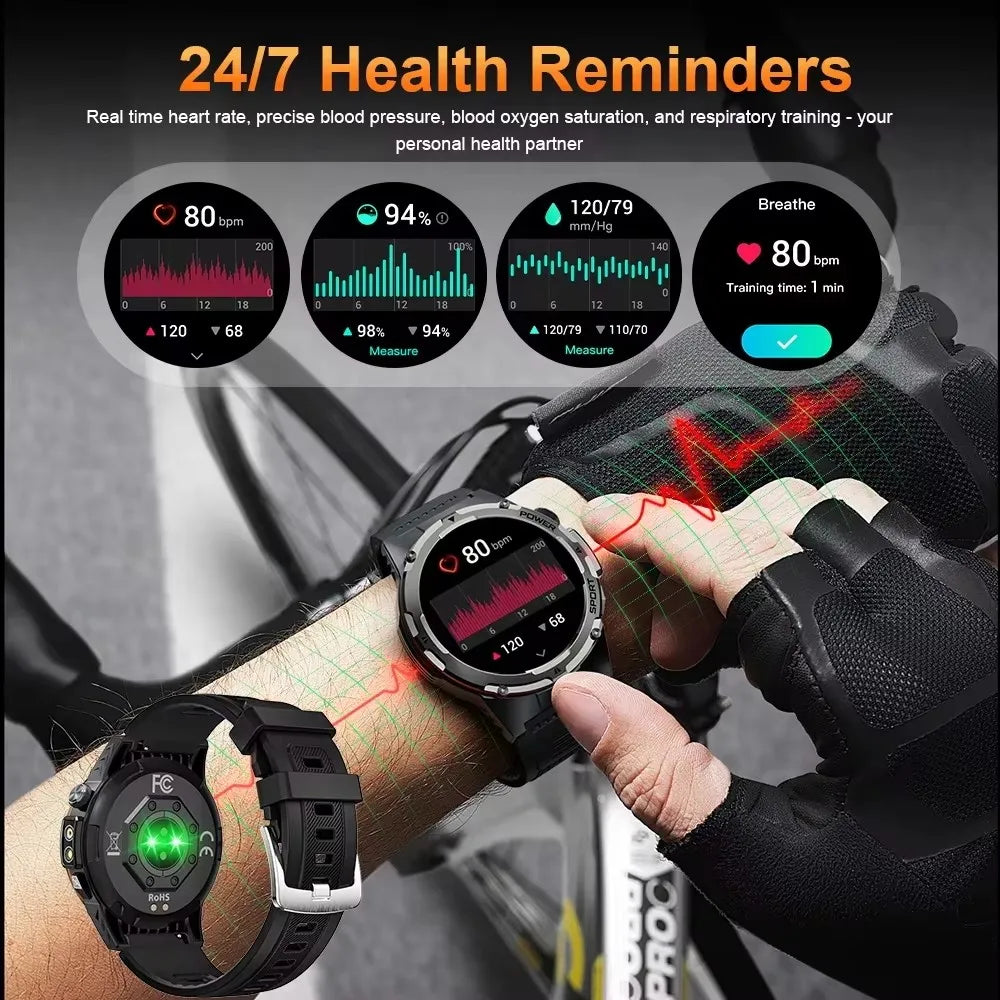 GPS Sports Smart Watch With AMOLED Display Compass NFC HD Calls Waterproof 500mAh Battery Fall 2025 Outdoor Trend