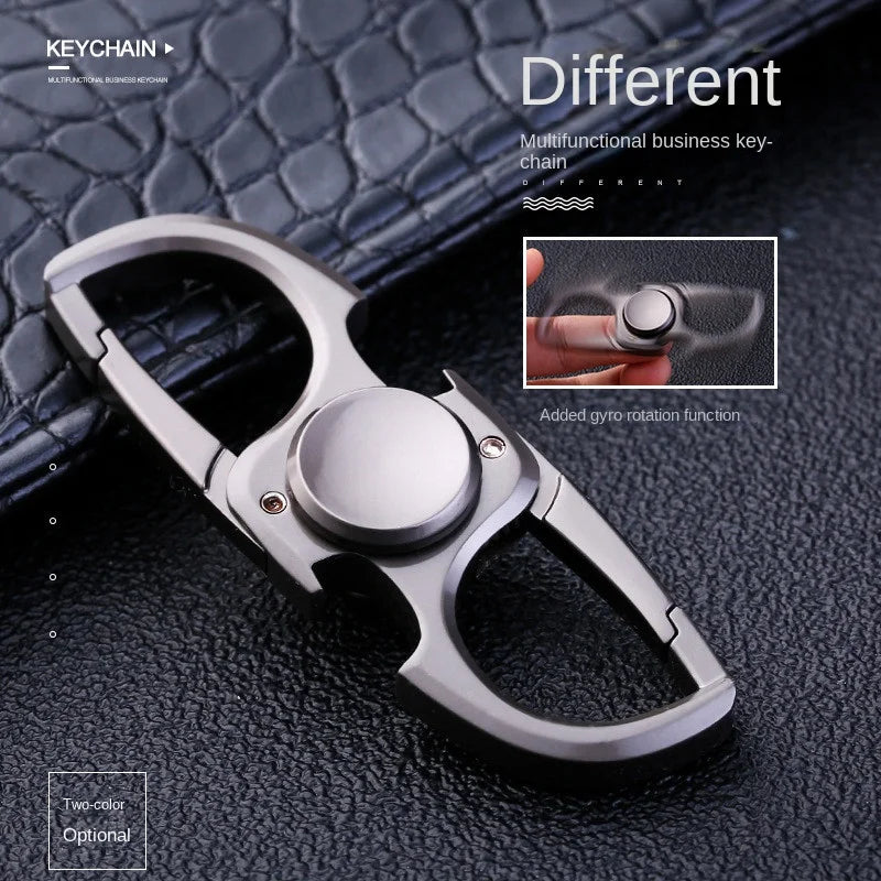 Fidget Spinner Keychain Stainless Steel EDC Gift 2025