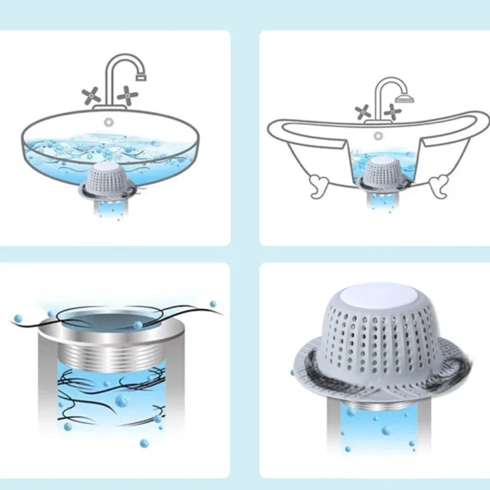 Drain Hair Catcher Collapsible Drain Protector For Bathtub Sink Shower Drains Spring Cleaning 2026 Keeps Drains Clear