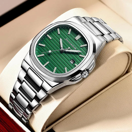 Luxury Quartz Watch Stainless Steel Date Waterproof Luminous