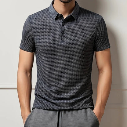 Breathable men's polo shirt – short sleeve, casual summer style, slim fit versatile top