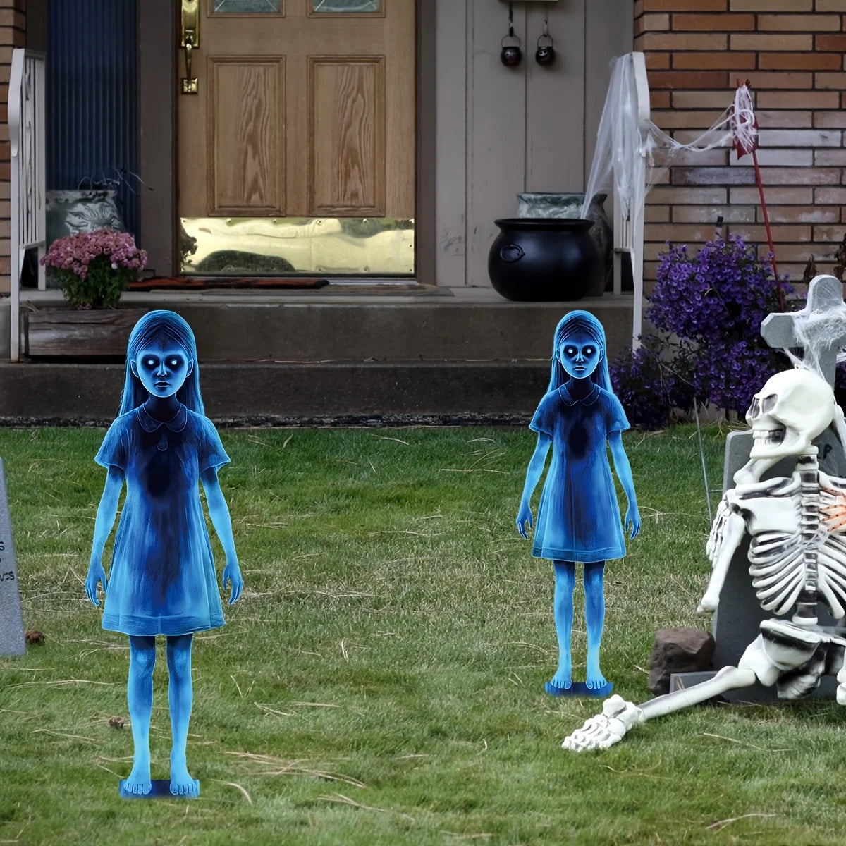 Halloween Little Girl Garden Post Outdoor Yard Decor