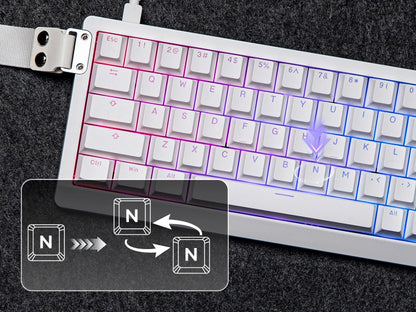 Teclado Mecánico Cableado Magnético al 65 Porciento con Retroiluminación RGB