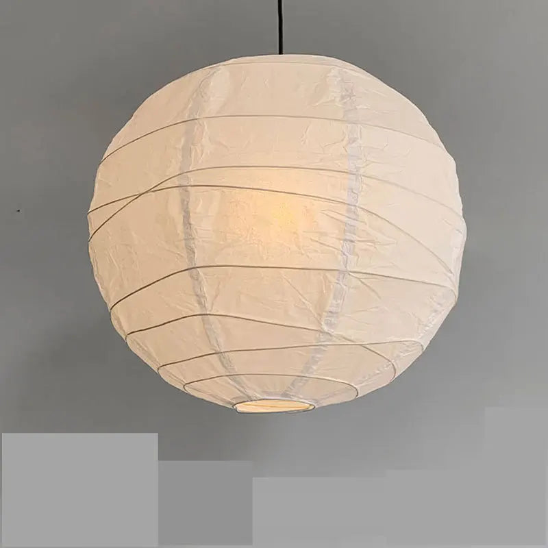 Japandi Wabi Sabi Round Pendant Light E27 LED Hanging Cozy Lamp