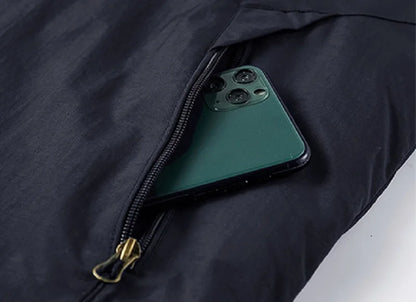 Warm Versatile Men Hooded Vest - Fleece Lined, Nylon, Outdoor