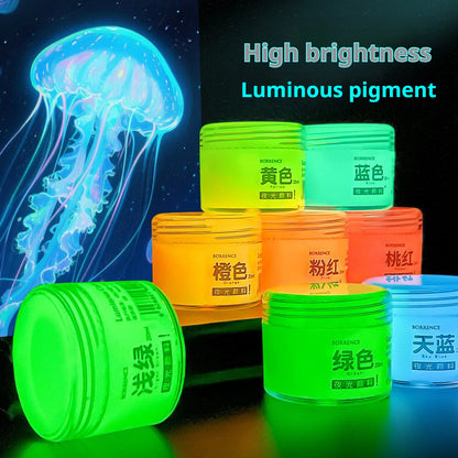 Glow in the dark pigment – lysende fluorescerende akrylmalesæt til DIY-graffiti, tasker og sko – TikTok viral 2026