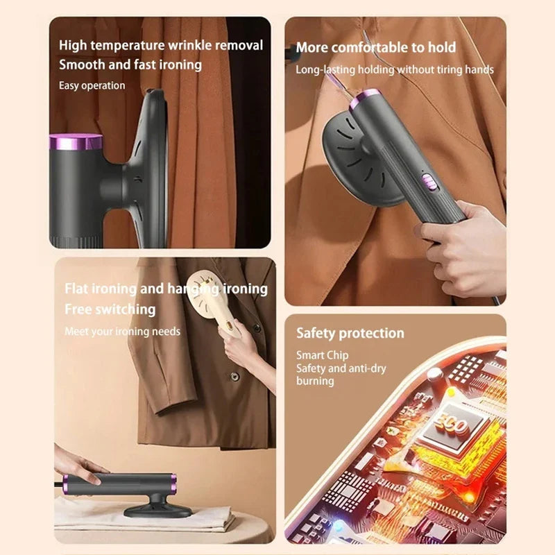 Håndholdt steamer USB bærbar klessteamer Fall 2025 reiseessensielt rynkefjerning