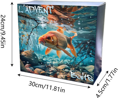 Calendario de Adviento de Pesca Kit de Cuenta Regresiva de Navidad de 24 Días