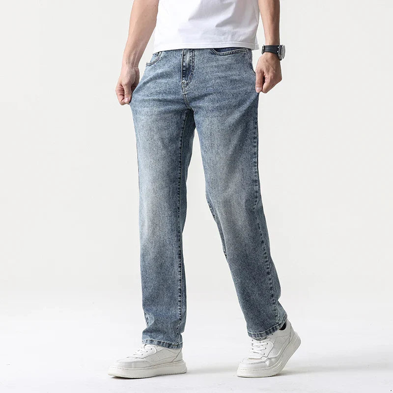 Jeans de pierna ancha para hombre de gran tamaño - Lyocell recto, casual