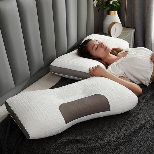 Hybrid nakkepude ergonomisk kontur søvnstøtte til ryg- og sidesovere efterår 2025 komfort