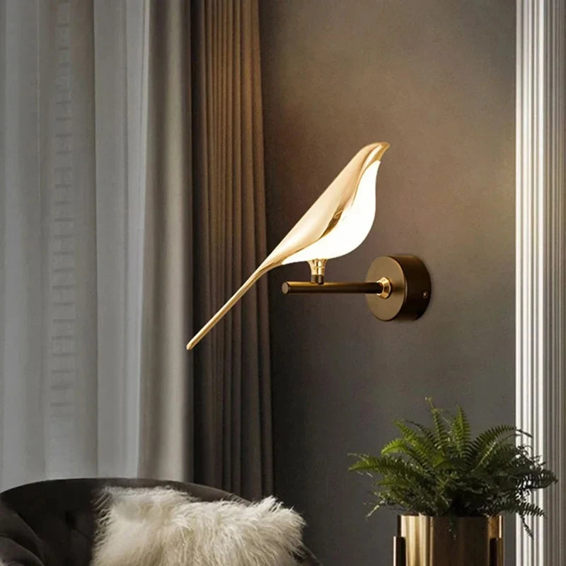 LumiBird LED Bird Wall Light Elegant Nature Inspired Sconces for Modern Living Spaces