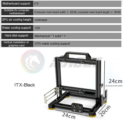 Boîtier PC Open Frame Modulaire ATX MATX ITX Aluminium Rack