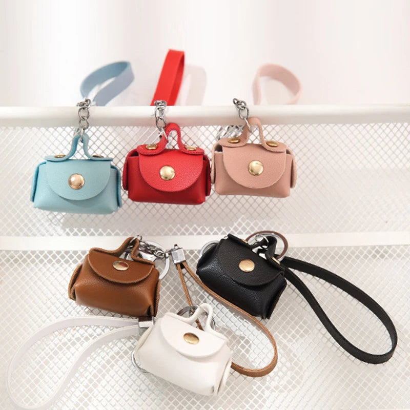 1+1 Free Birkin Inspired Mini Hand Bag - Cute Leather Bag Charm Keychain & Earphone Case