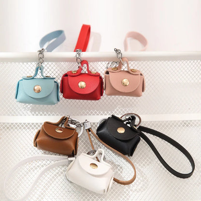 1+1 Free Birkin Inspired Mini Hand Bag - Cute Leather Bag Charm Keychain & Earphone Case