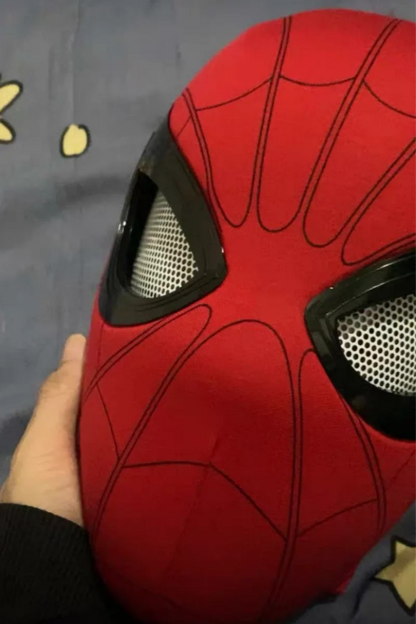 Remote-Controlled Spider-Man LED Cosplay Headgear with Glowing Red and Black Design 2026