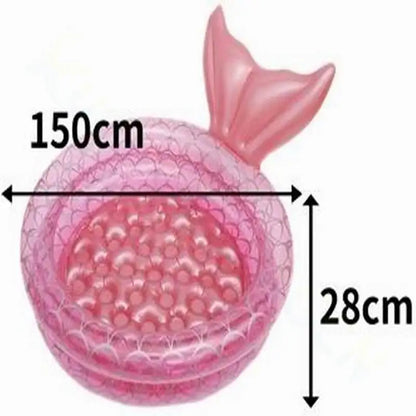 Variant image for Inflatable Mermaid and Dinosaur Swimming Pool for Kids, Durable PVC, Multiple Sizes 90CM-150CM, Fun Outdoor Summer Activity-19