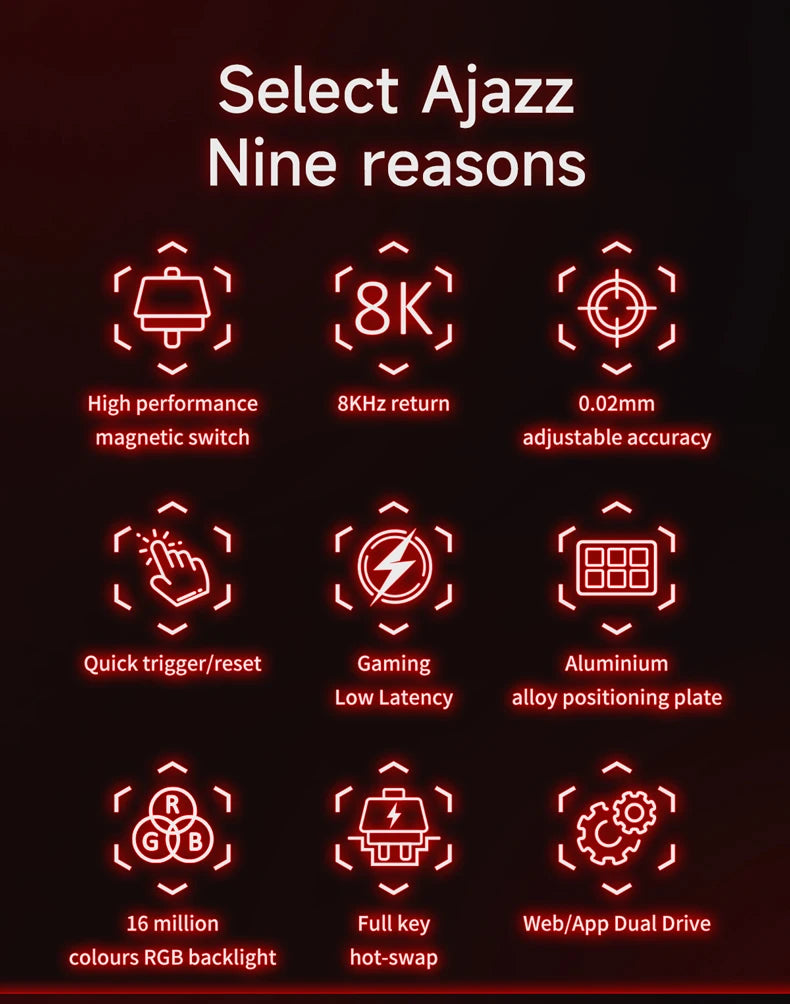 Teclado Mecánico Sixty Mini Inalámbrico ARGB Magnético Hall