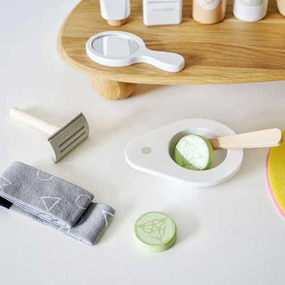 Juego de rol de maquillaje de madera para niños: juguete de máscara facial ecológico para el aprendizaje creativo